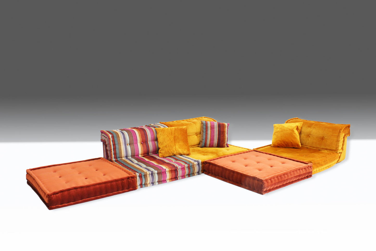 Roche Bobois Mah Jong sofa Missoni design by Hans Hopfer