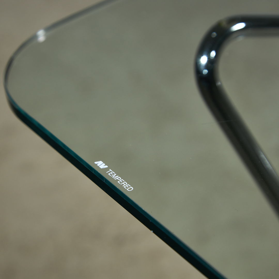 Coffee Table on Curved Chrome Legs