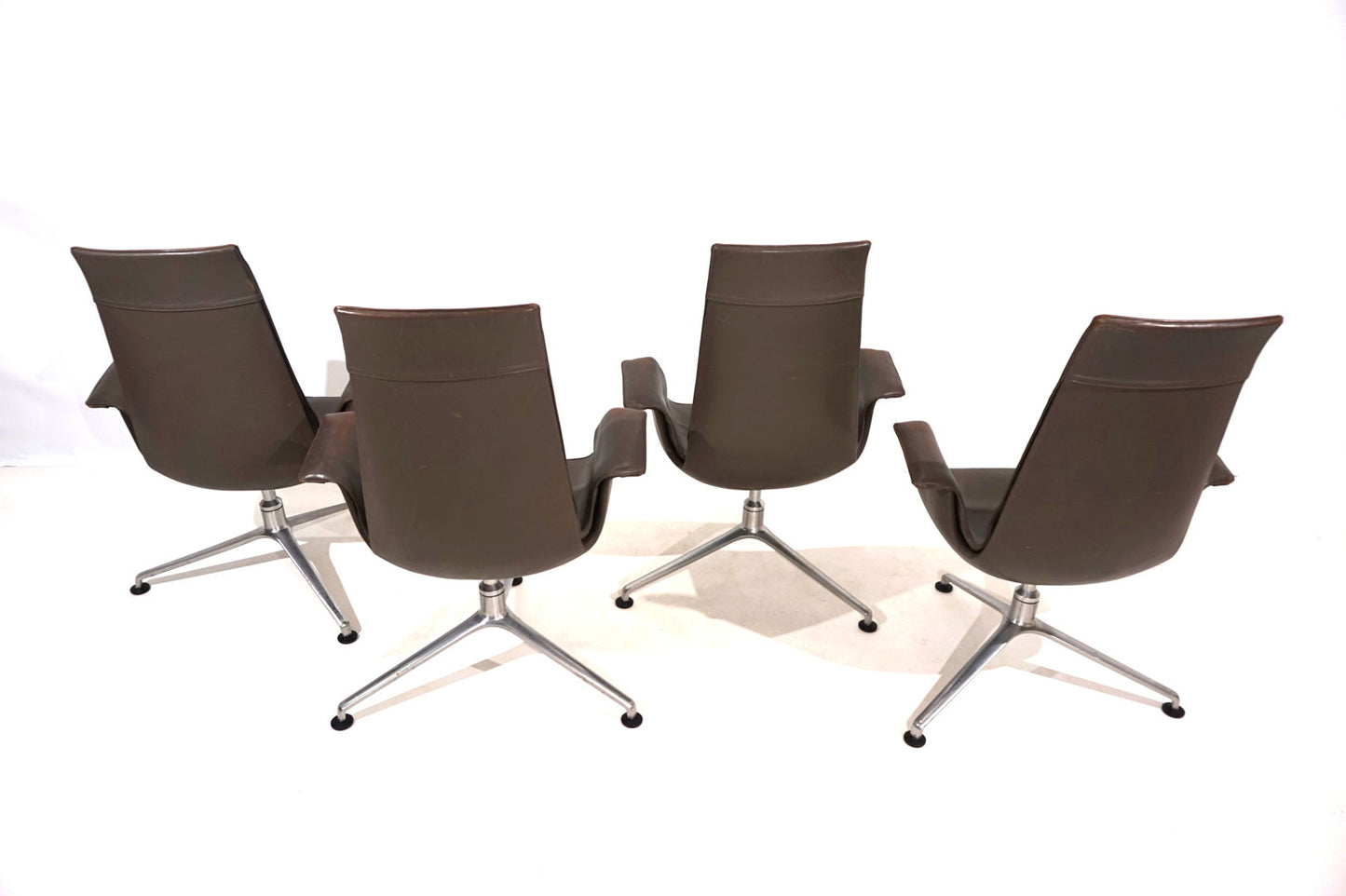 Set of 4 Kill International FK6725 leather chairs by Fabricius & Kastholm