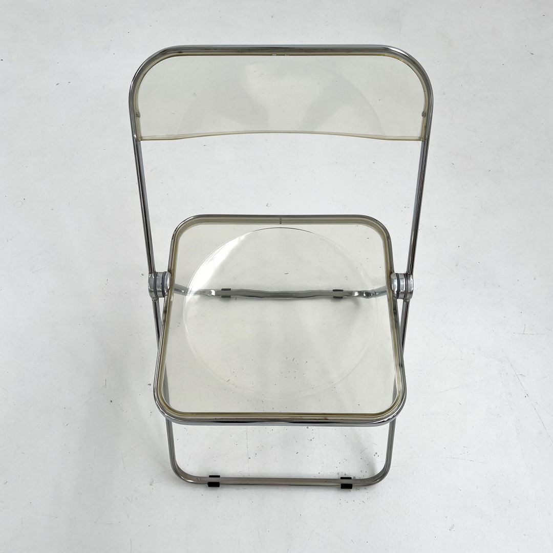 Clear Plia Folding Chair by Giancarlo Piretti for Anonima, 1960s