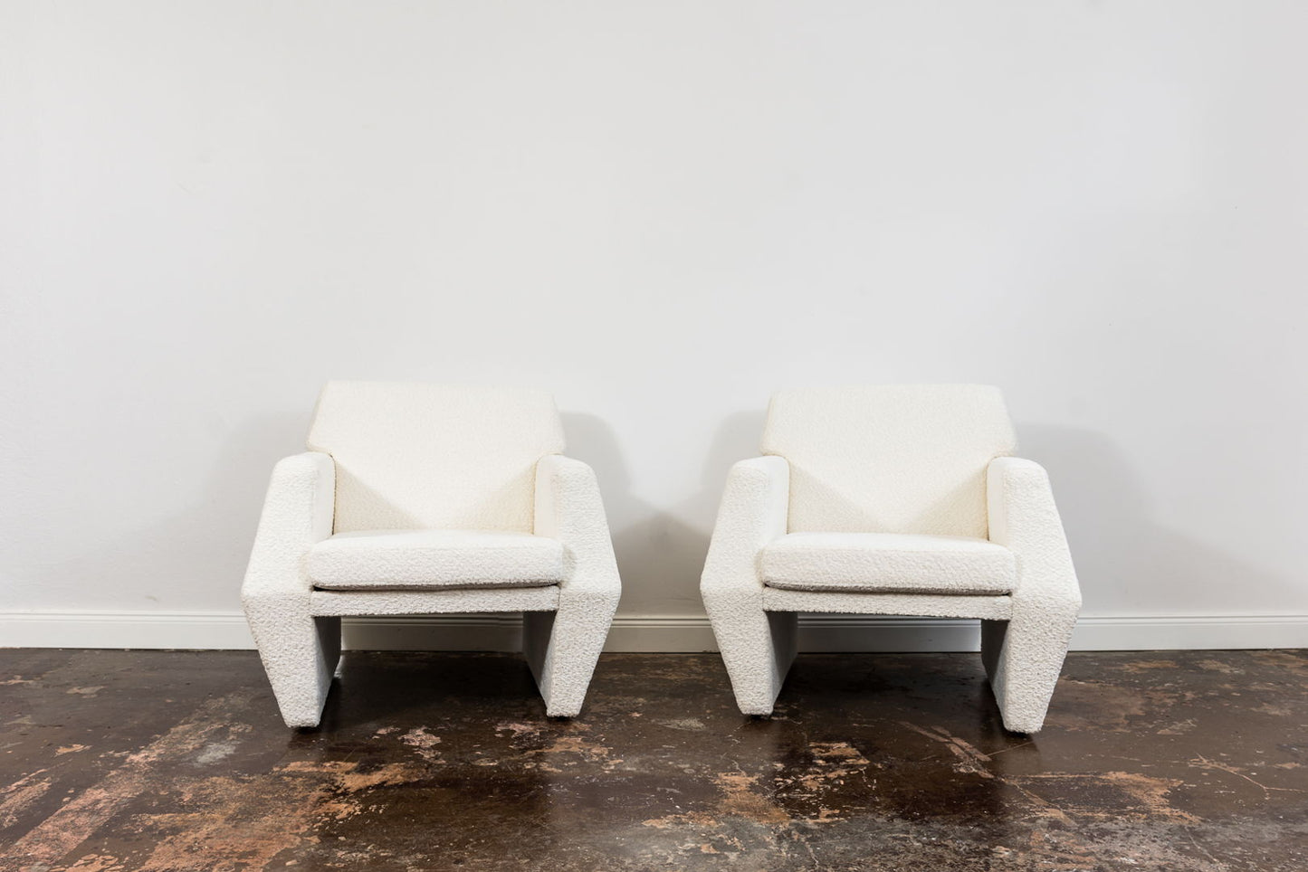 Pair Of Geometric Armchairs, Europe, 1970s