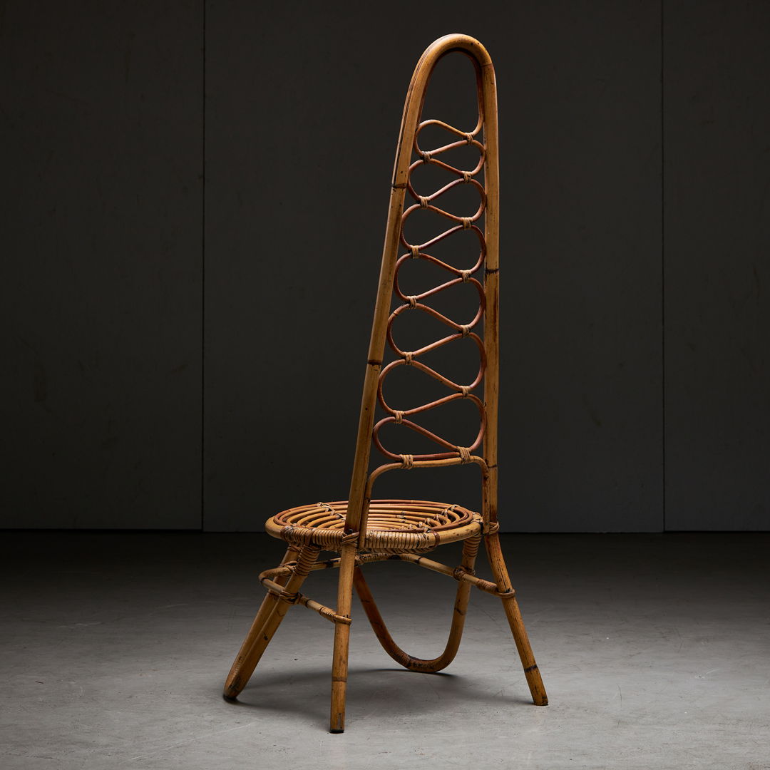 Bamboo High Back Chair by Pierantonio Bonacina for Bonacina, 1960s