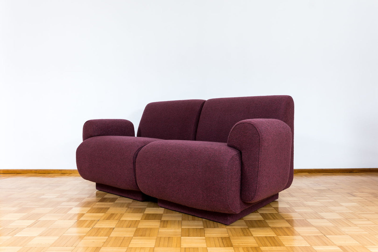 Purple Modular two-seater Sofa by Oelsa, Germany,  1970s