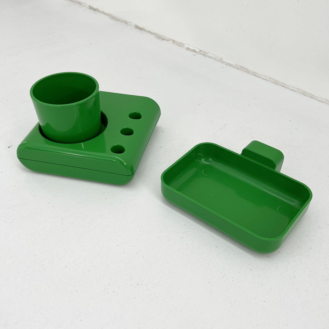 Green Bathroom Set from Gedy, 1970s