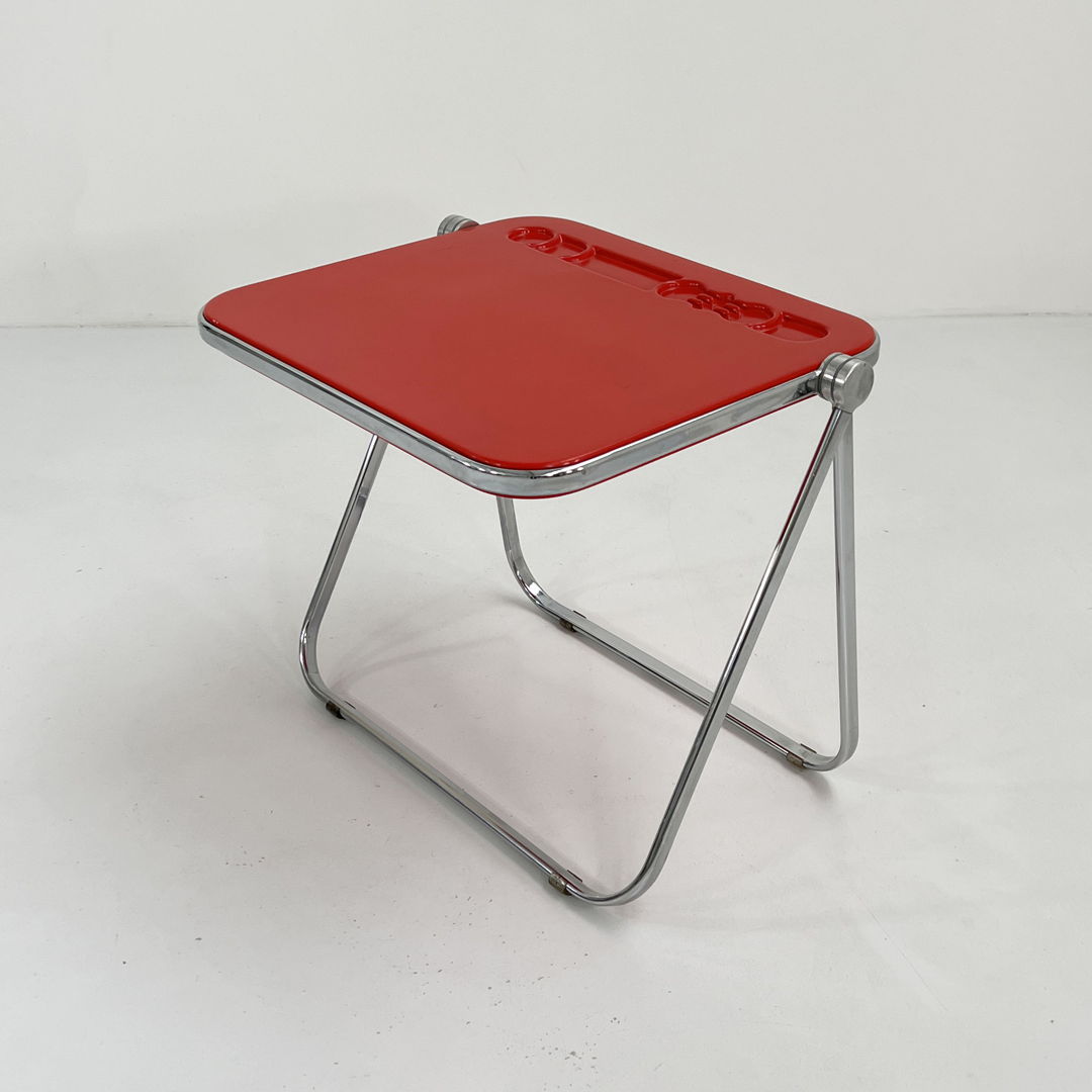 Red Platone Folding Desk by Giancarlo Piretti for Anonima Castelli, 1970s