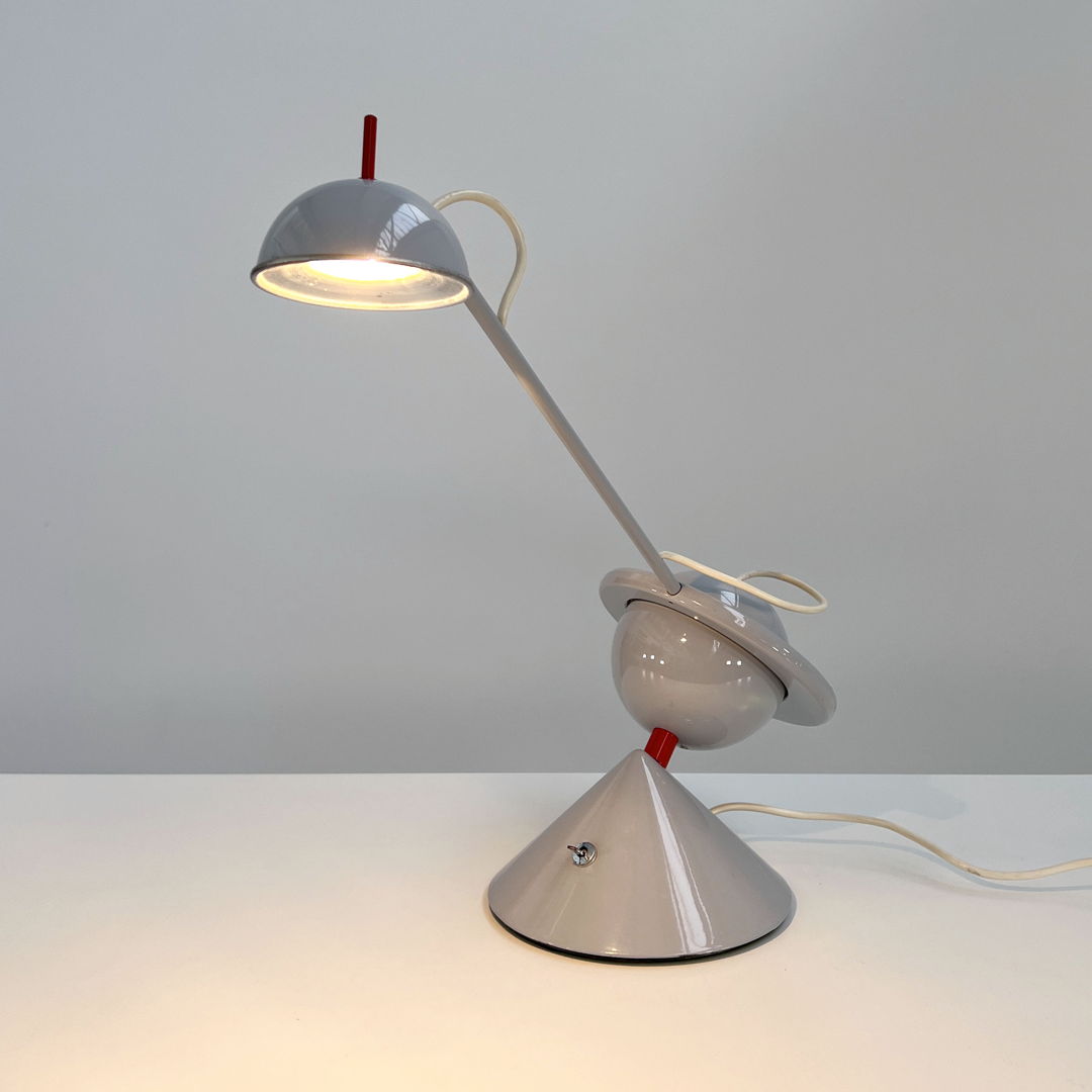 Postmodern Desk Lamp with Counterweight, 1980s