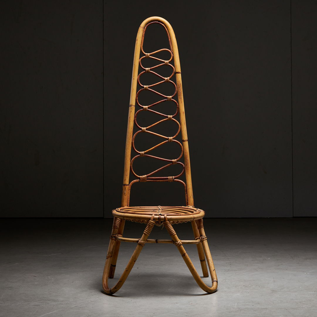 Bamboo High Back Chair by Pierantonio Bonacina for Bonacina, 1960s