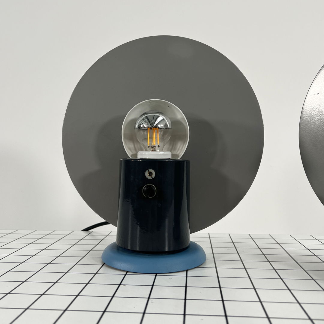 Pair of Round Desk Lamps by Michele De Lucchi for Bieffeplast, 1980s