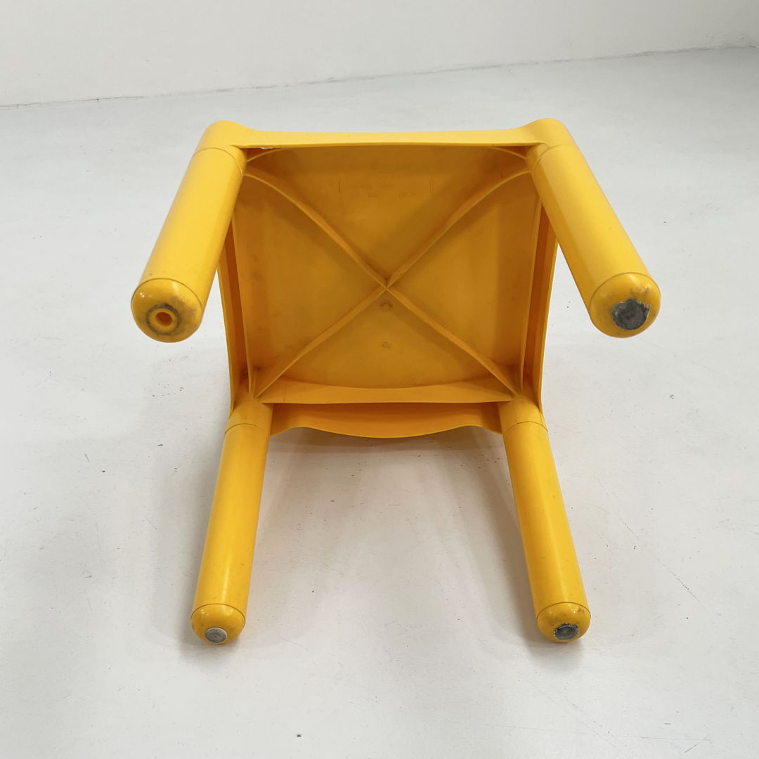 Yellow Model 4875 Chair by Carlo Bartoli for Kartell, 1970s