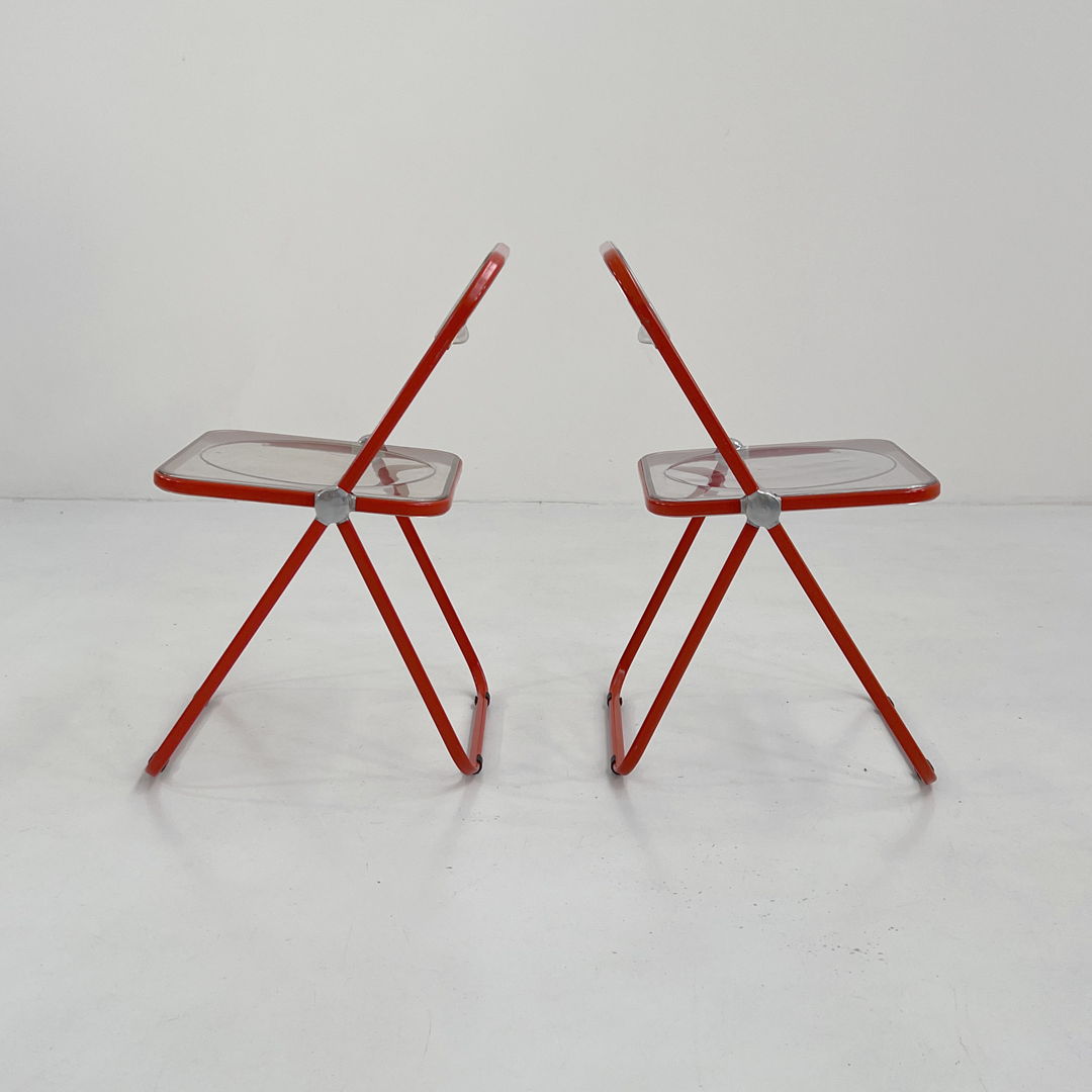 Coral Plia Folding Chair by Giancarlo Piretti for Anonima Castelli, 1960s