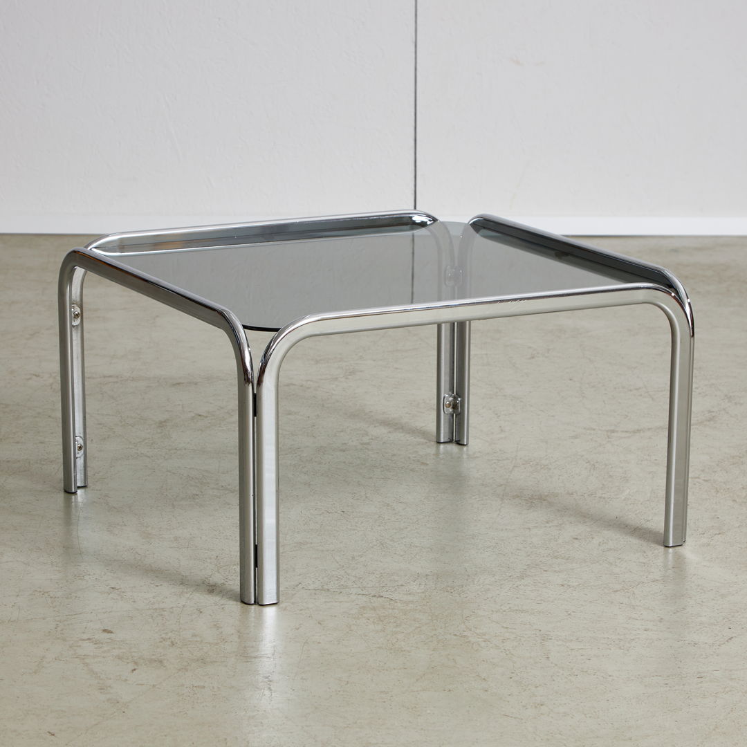 Coffee Table on Curved Chrome Legs