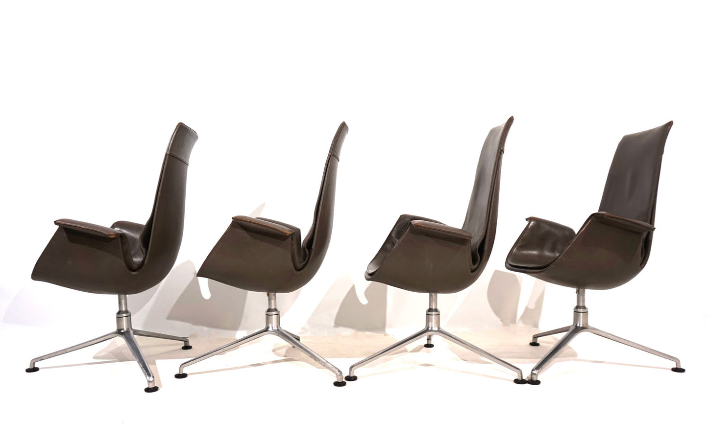 Set of 4 Kill International FK6725 leather chairs by Fabricius & Kastholm