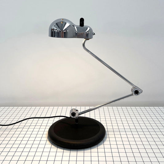 Chromed Topo Desk Lamp by Joe Colombo for Stilnovo, 1970s