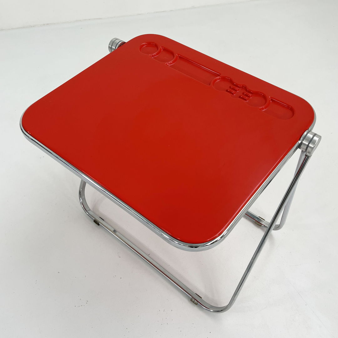 Red Platone Folding Desk by Giancarlo Piretti for Anonima Castelli, 1970s