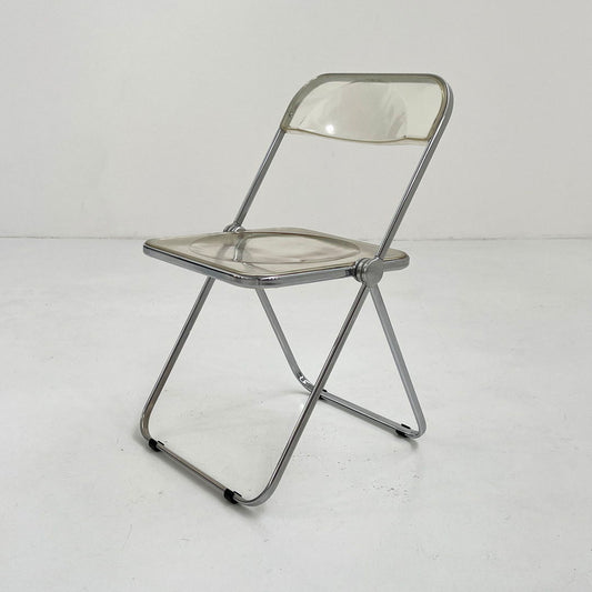 Clear Plia Folding Chair by Giancarlo Piretti for Anonima, 1960s