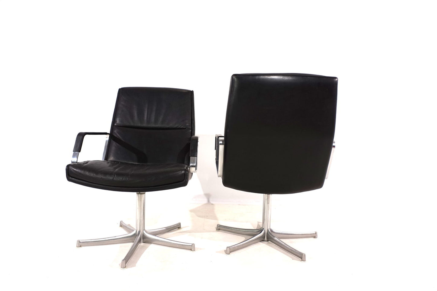 Set of 2 FK711 office chairs by Preben Fabricius/Jørgen Kastholm for Walter Knoll