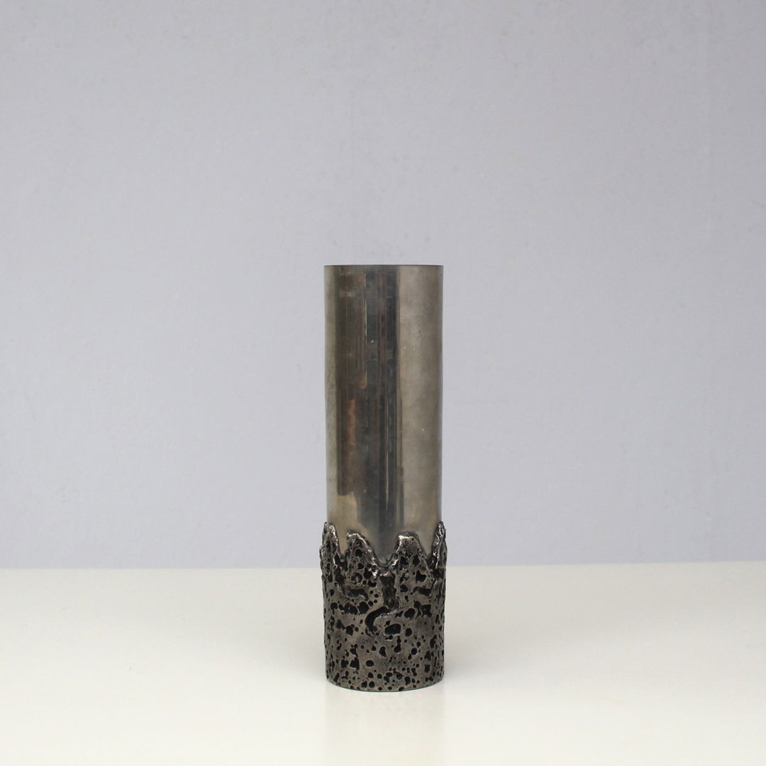 Pure pewter vase made in Italy