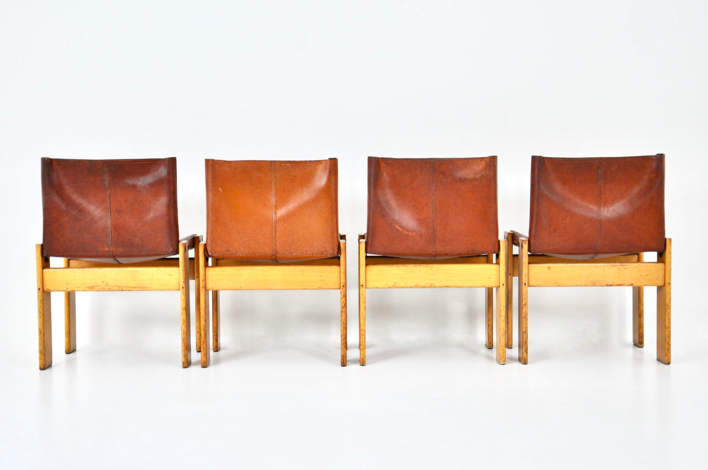 Monk Dining Chairs by Afra & Tobia Scarpa for Molteni, 1970s, set of 4