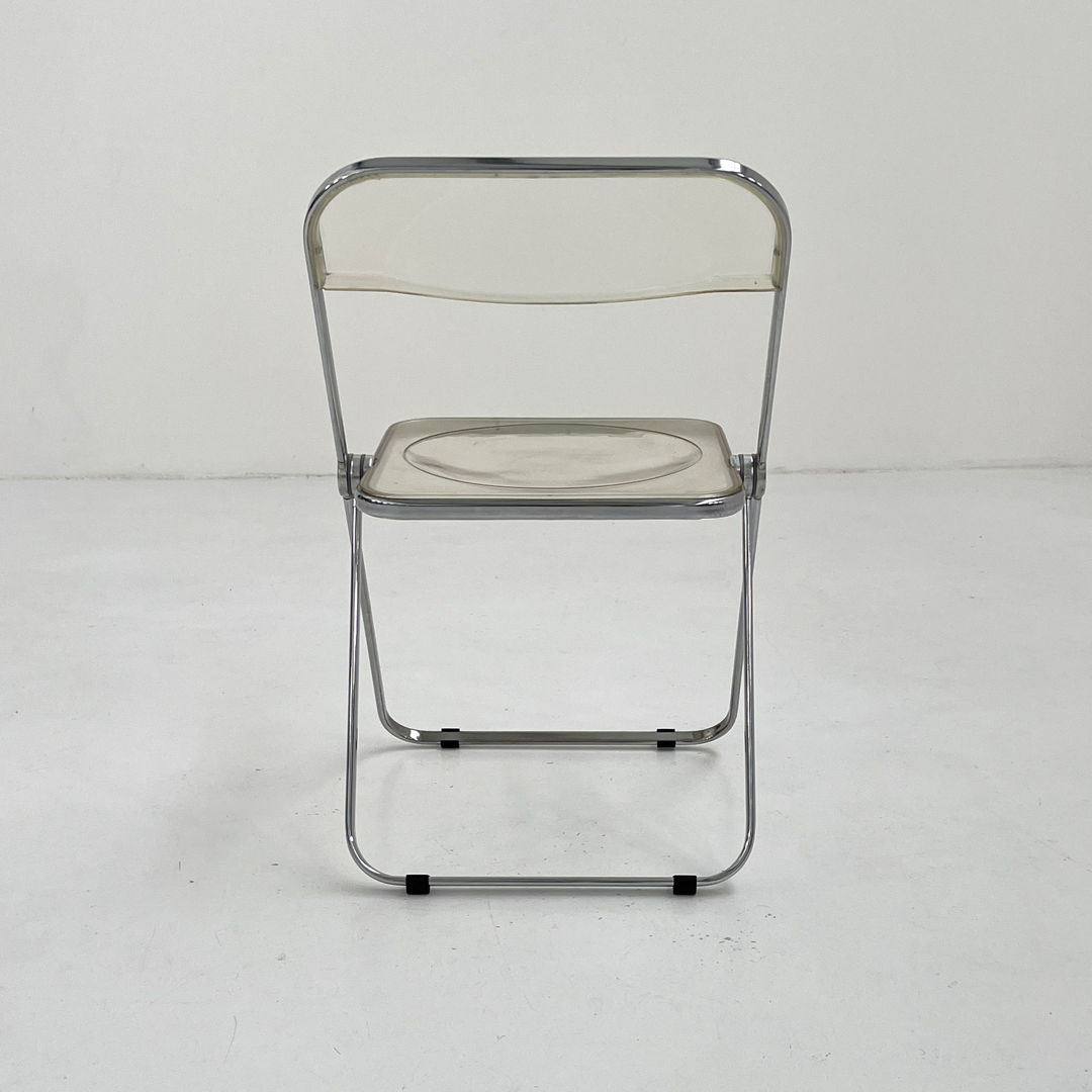 Clear Plia Folding Chair by Giancarlo Piretti for Anonima, 1960s