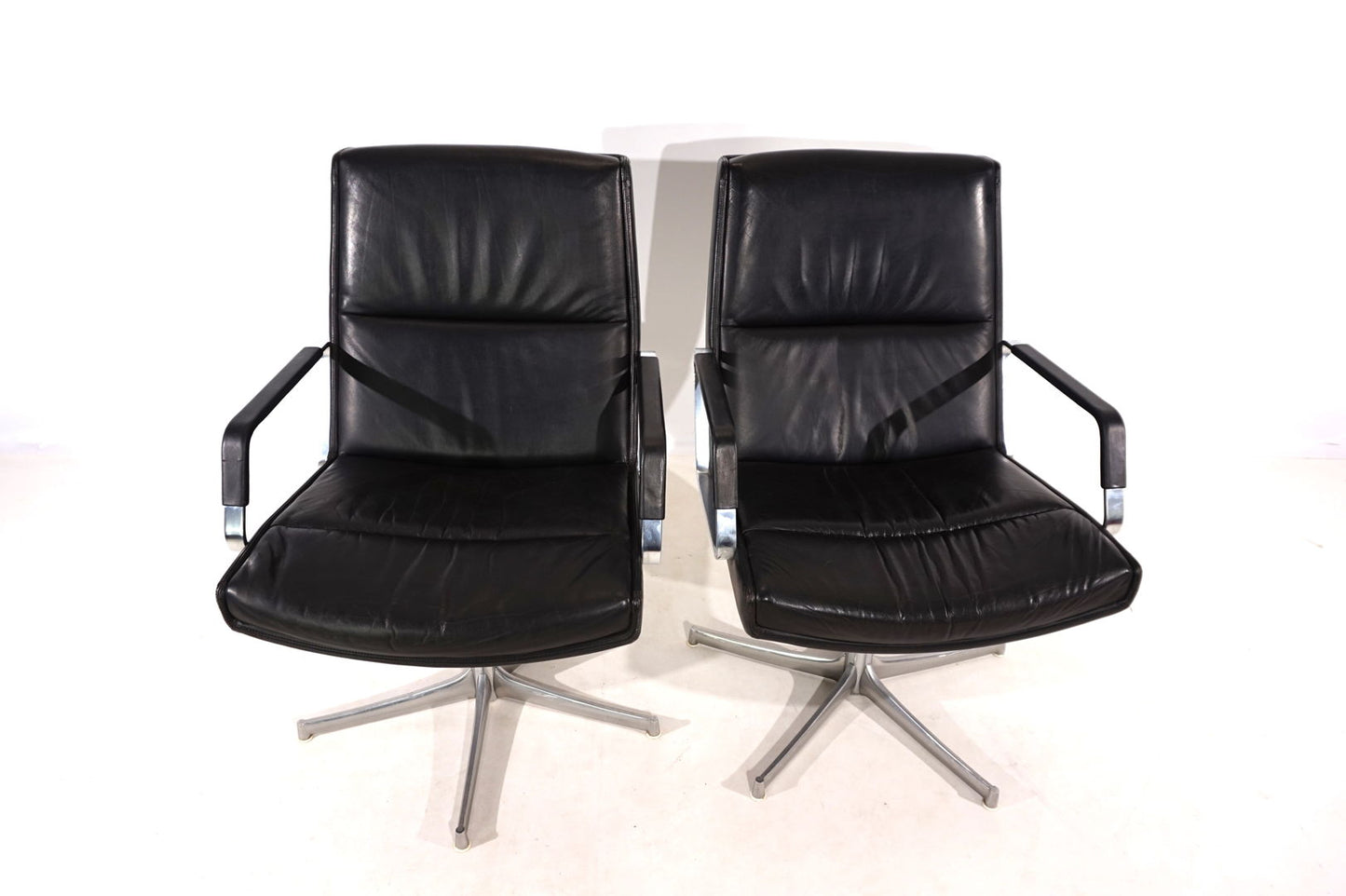 Set of 2 FK711 office chairs by Preben Fabricius/Jørgen Kastholm for Walter Knoll