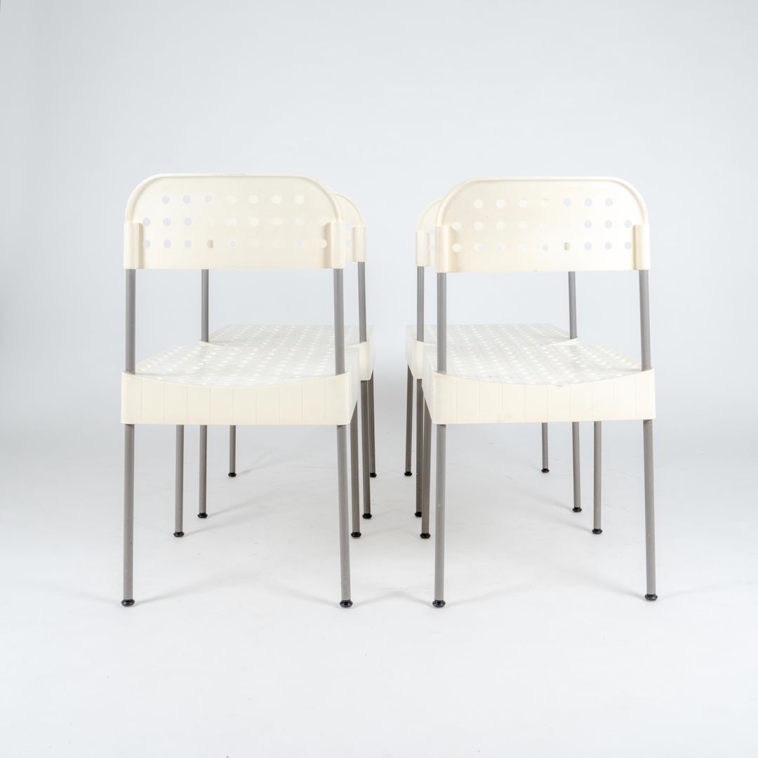 4x Enzo Mari for Castelli "Box" chairs, 1970s