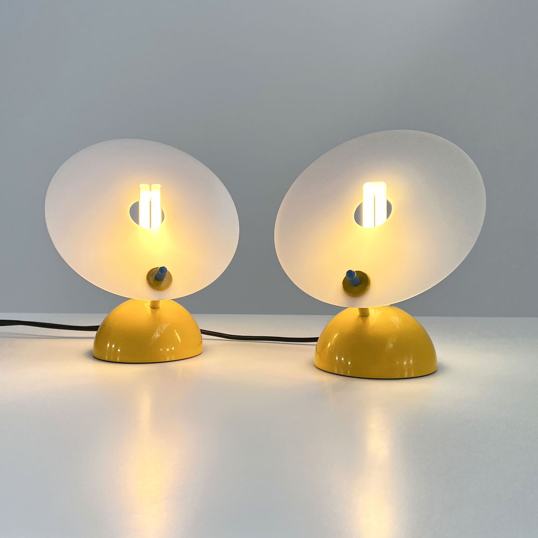 Pair of Neon Table Lamps by R. Barbieri & G. Marianelli for Tronconi, 1980s