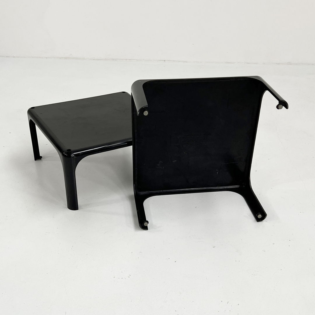 Pair of Black Demetrio 45 by Vico Magistretti for Artemide, 1970s