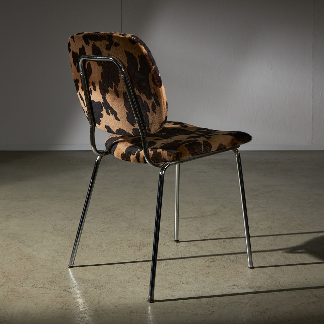 Printed Faux Fur Chair