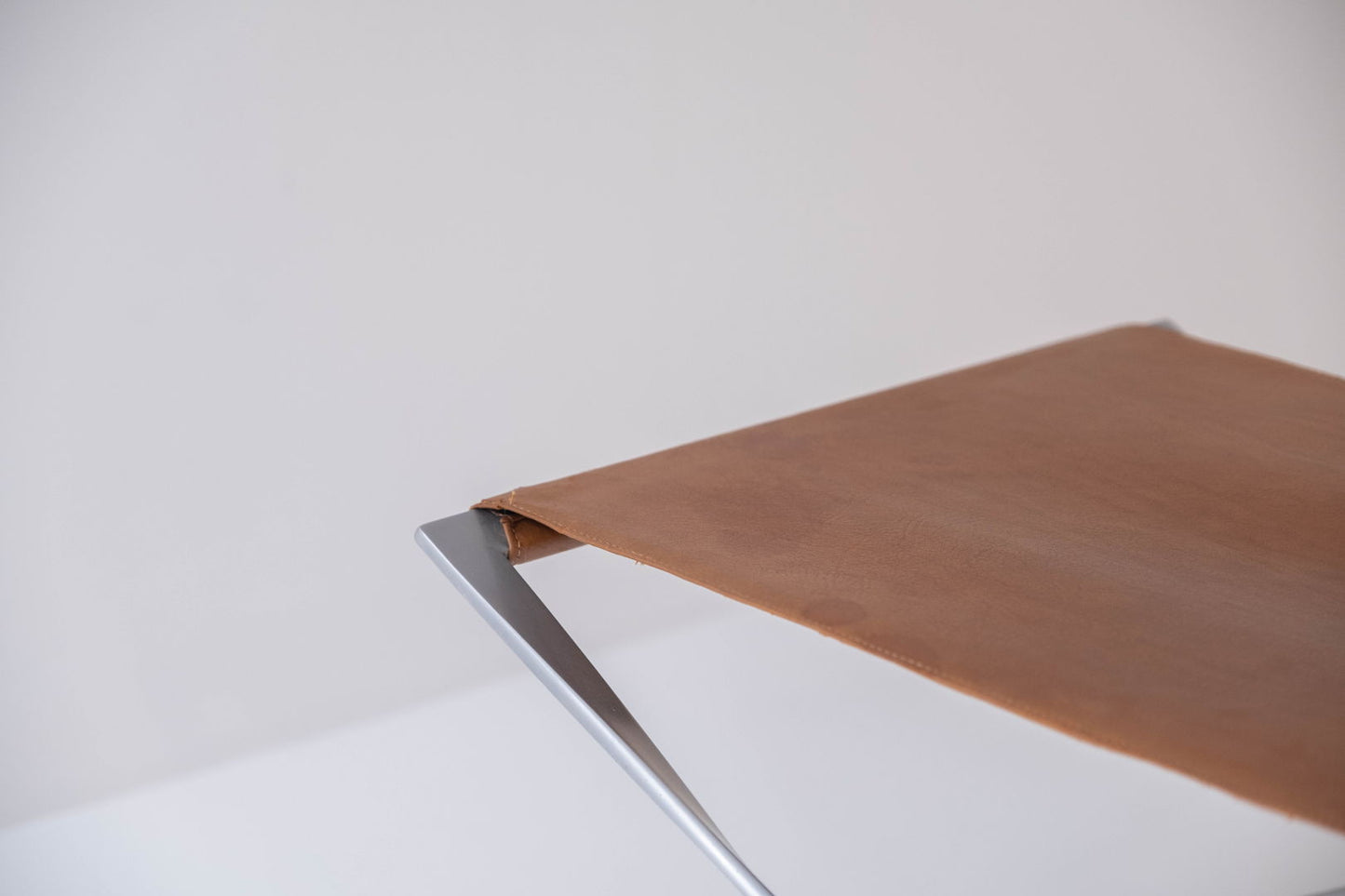 Iconic PK 91 folding stool designed by Poul Kjærholm and manufactured by E. Kold Christensen, Denmark 1961.