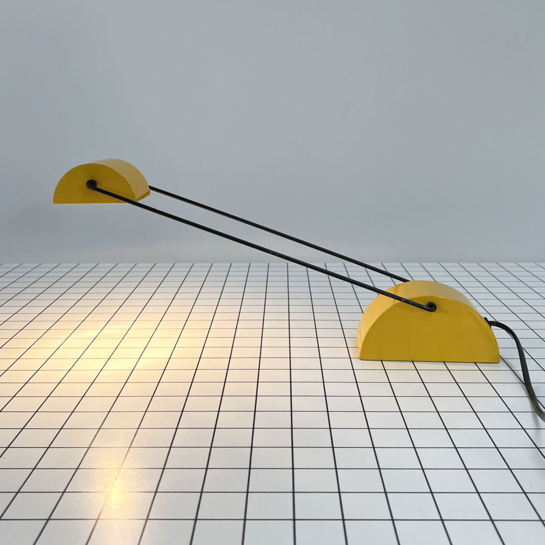 Adjustable Yellow Desk Lamp by Rossari E. Ass. for Bilumen, 1980s