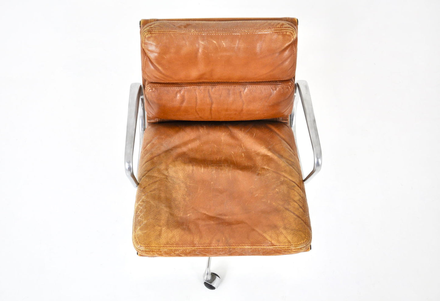 Leather Soft Pad Chair by Charles and Ray Eames for Icf, 1970s