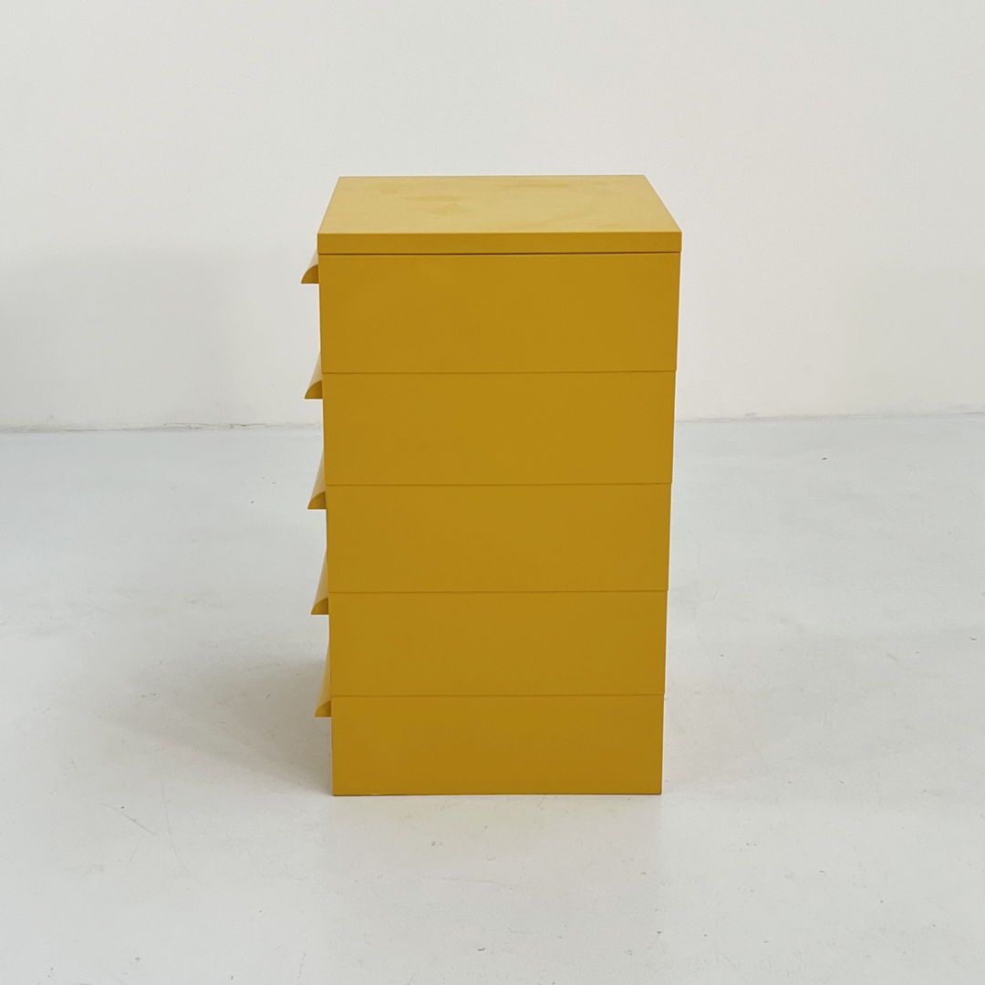 Yellow Chest of Drawers Model 4601 by Simon Fussell for Kartell, 1970s
