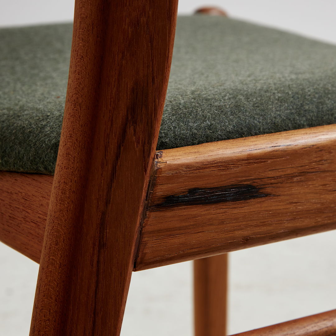 Restored teak dining chair