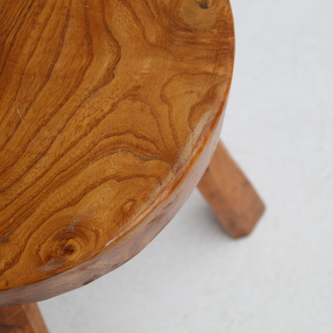 Set Burl wood stools