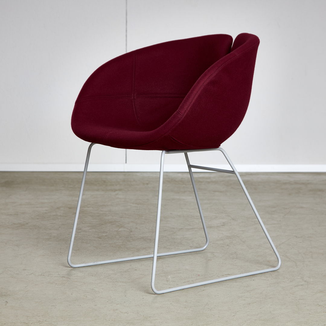 Fjord Chairs in Burgundy by Patricia Urquiola for Moroso, 2002