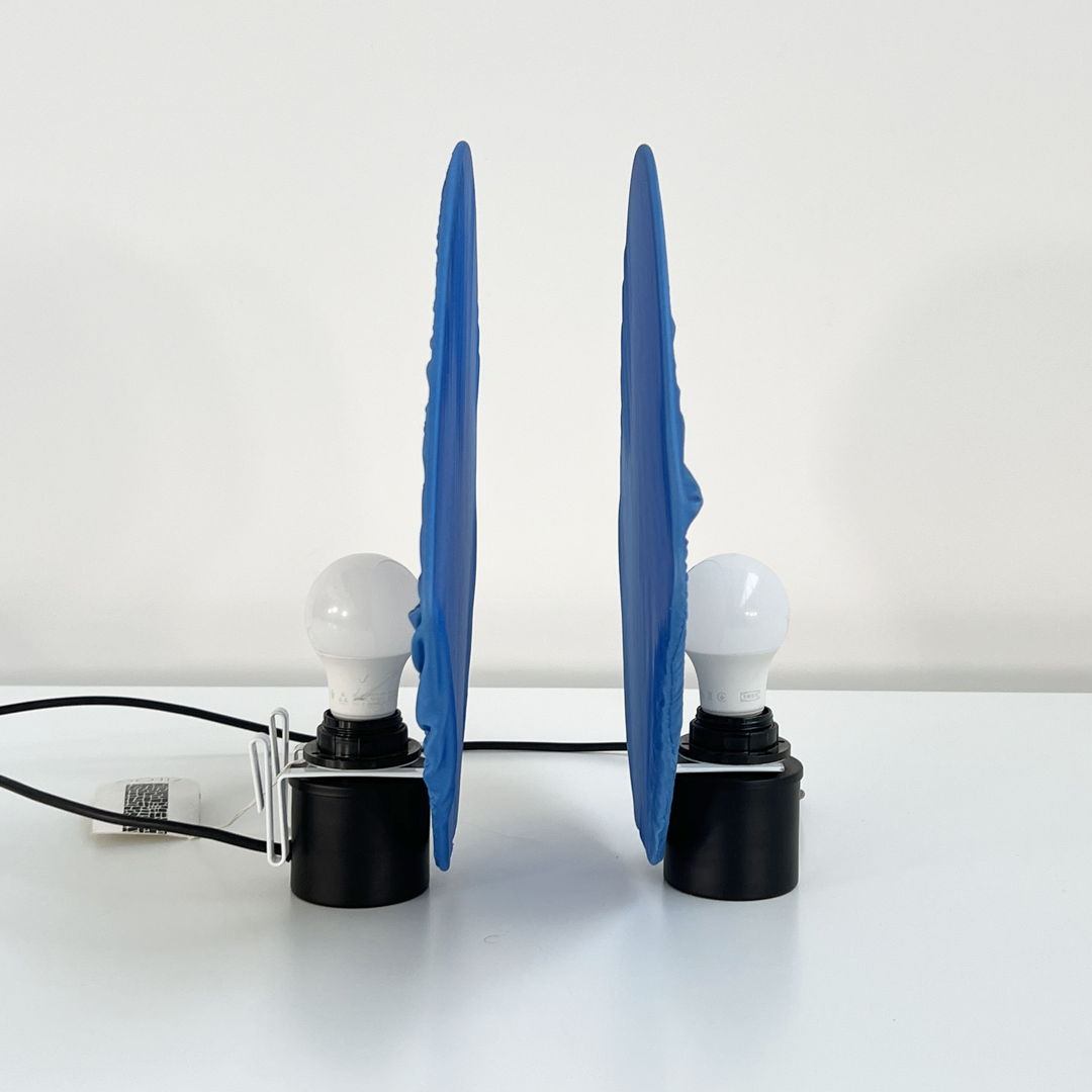 Pair of Fabric Table Lamps from Zilo G, 1980s