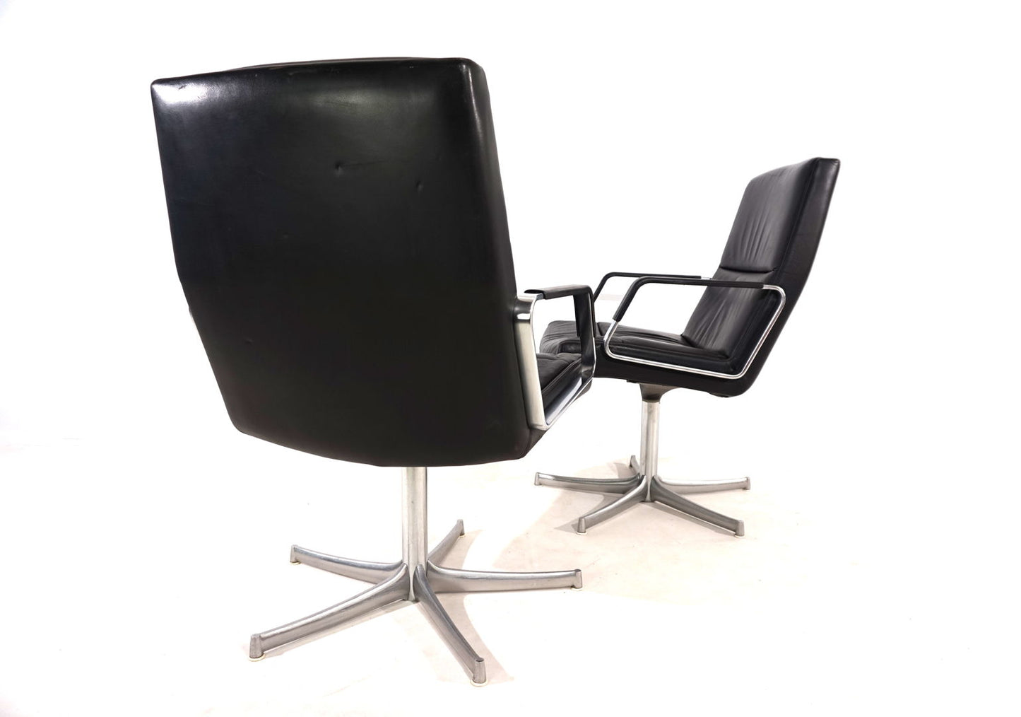 Set of 2 FK711 office chairs by Preben Fabricius/Jørgen Kastholm for Walter Knoll