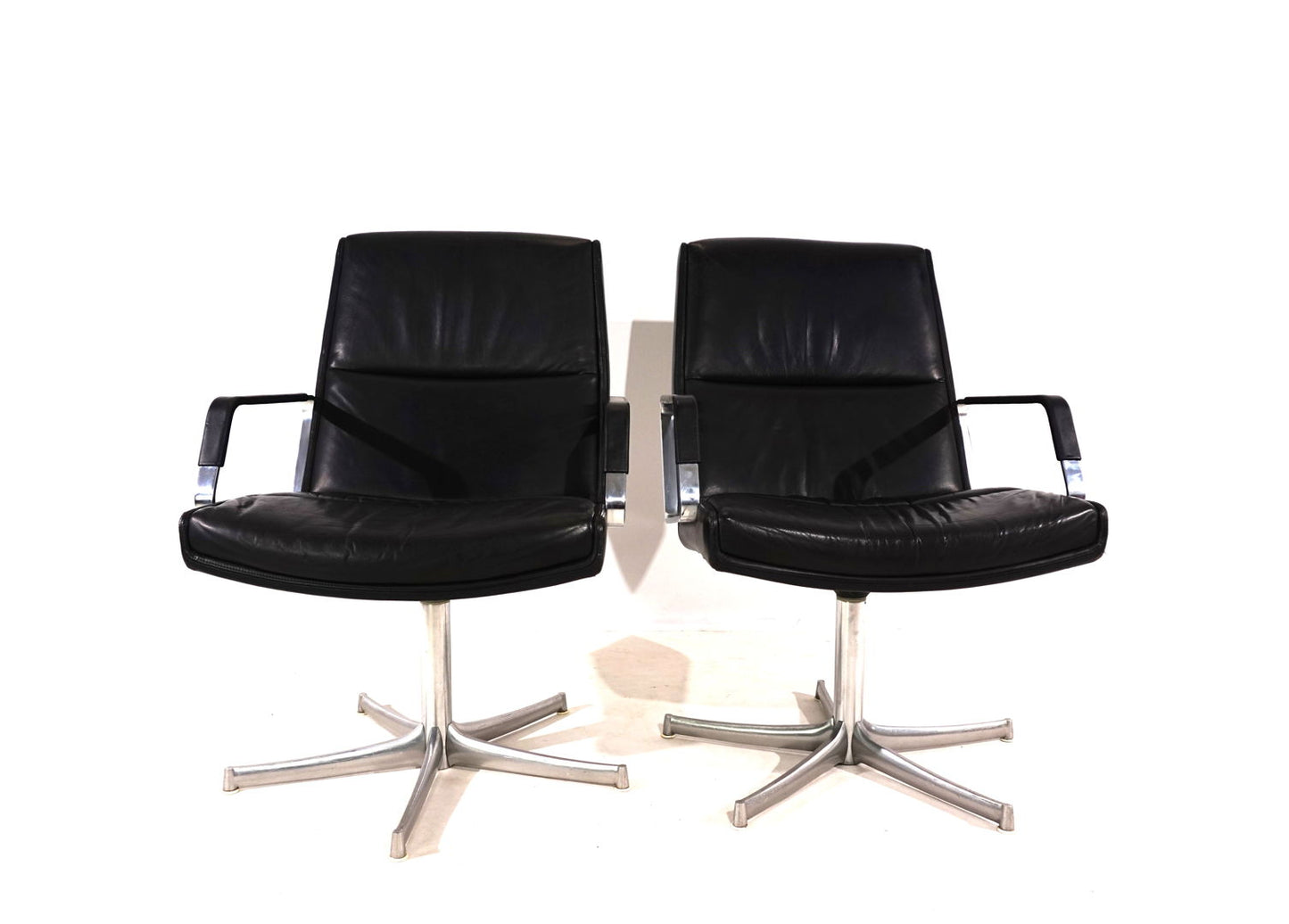 Set of 2 FK711 office chairs by Preben Fabricius/Jørgen Kastholm for Walter Knoll