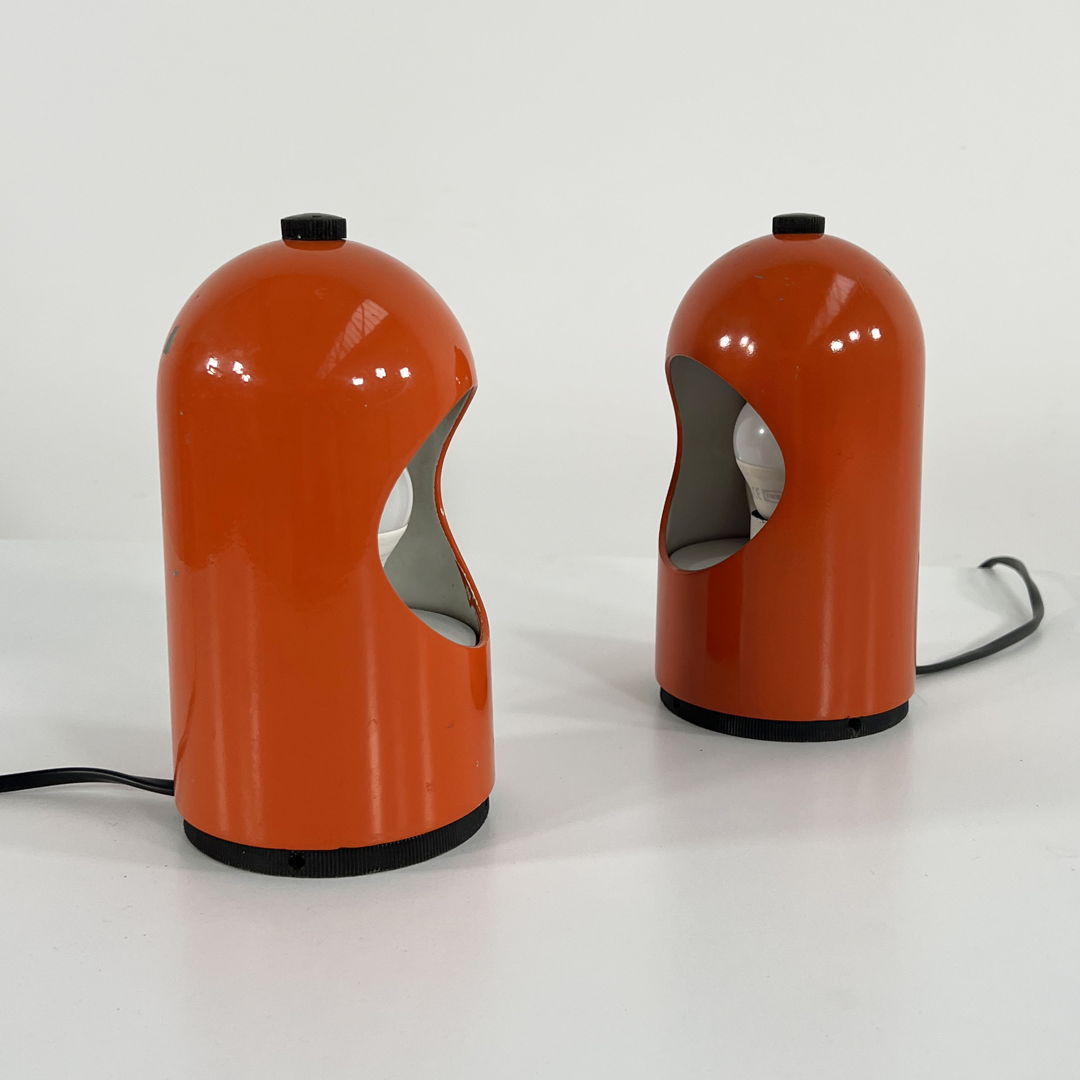 Pair of Coral Selene Table Lamp from ABM, 1960s