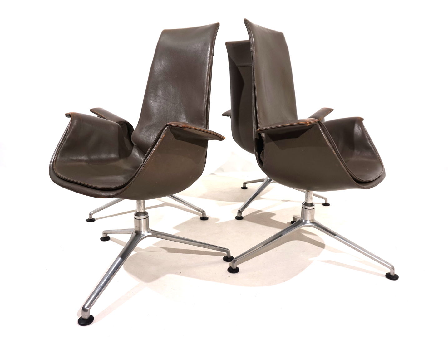 Set of 4 Kill International FK6725 leather chairs by Fabricius & Kastholm