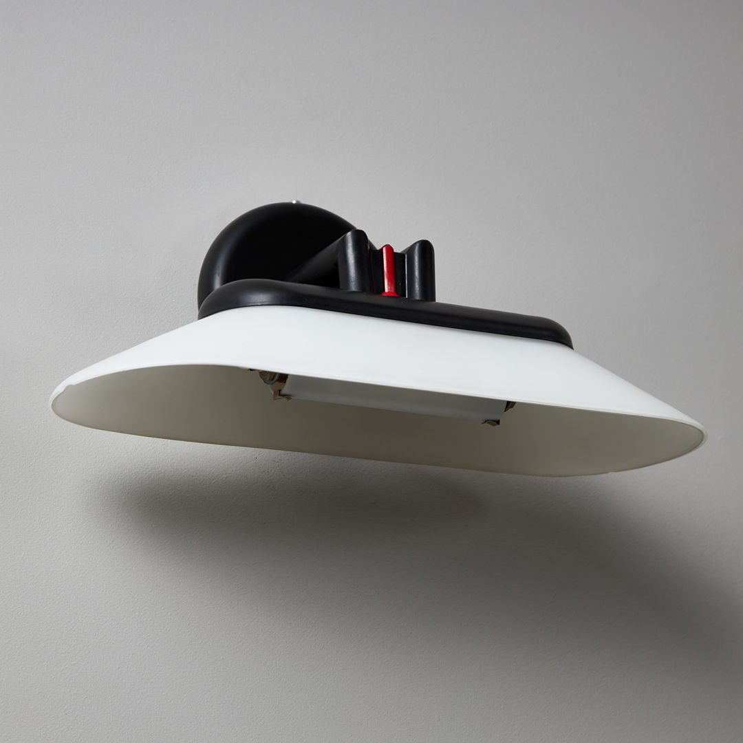 Postmodern Wall Lamp With Red Accent