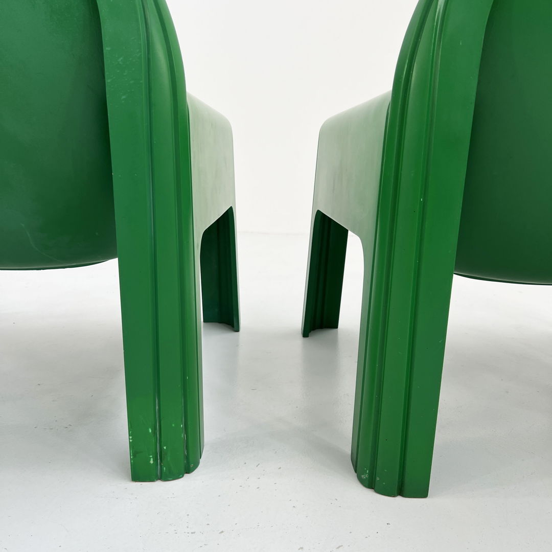 Pair of Green Model 4794 Lounge Chairs by Gae Aulenti for Kartell, 1970s