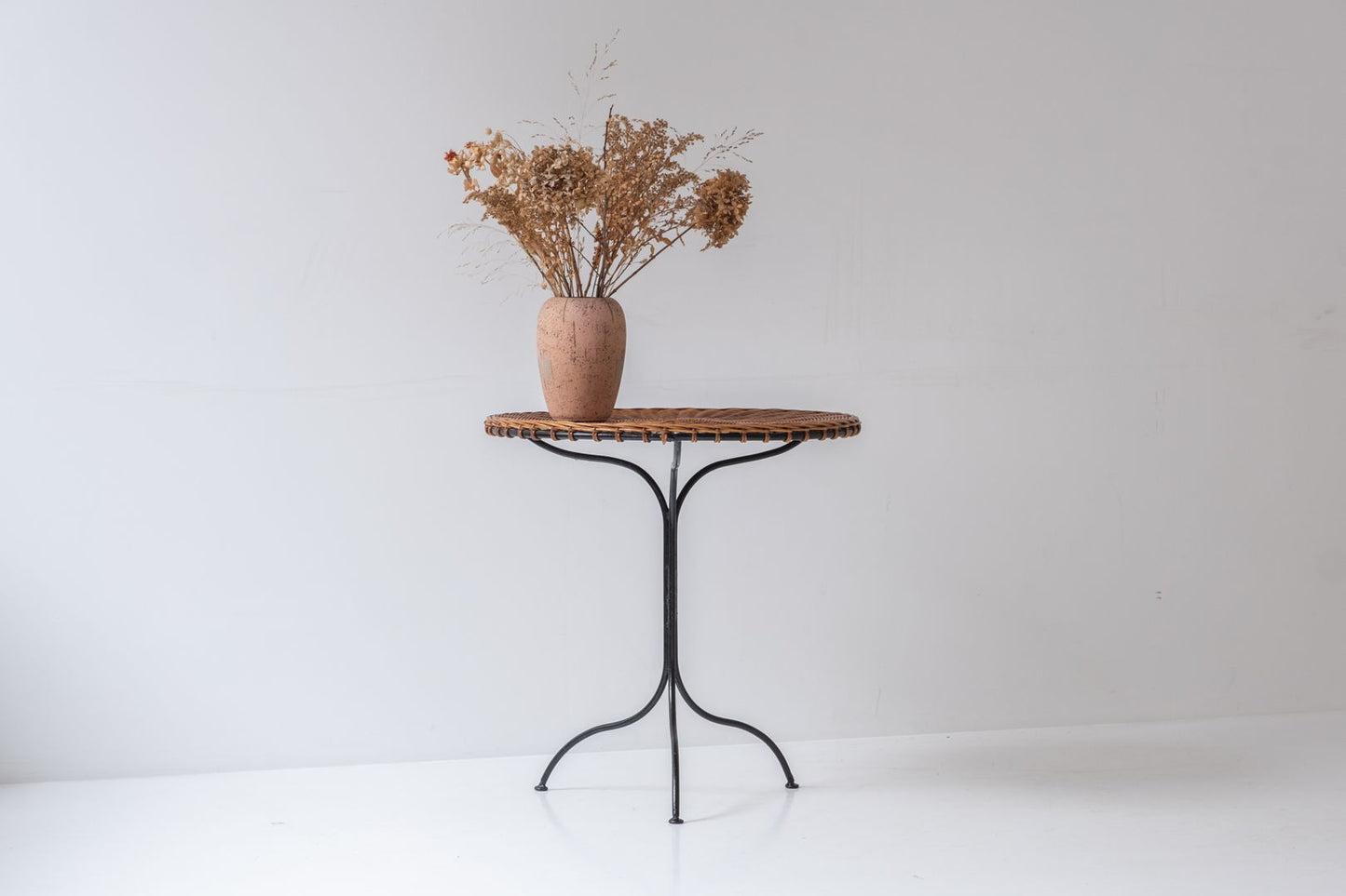 Vintage round side table from France, designed and manufactured during the 1960s.