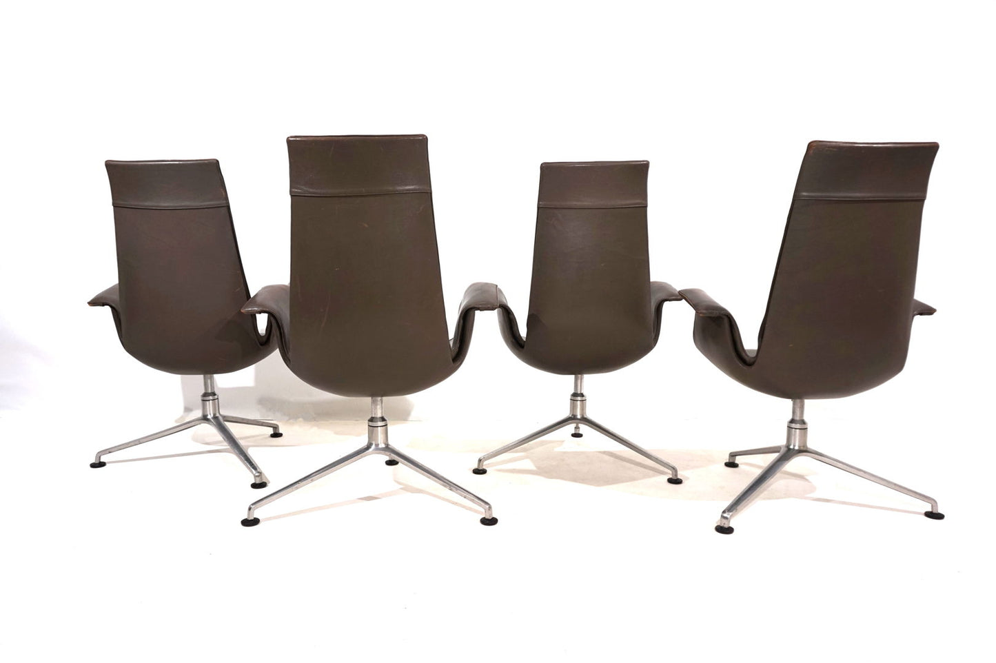 Set of 4 Kill International FK6725 leather chairs by Fabricius & Kastholm