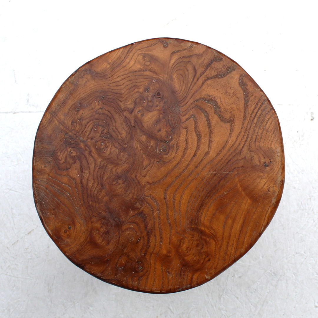 Set Burl wood stools