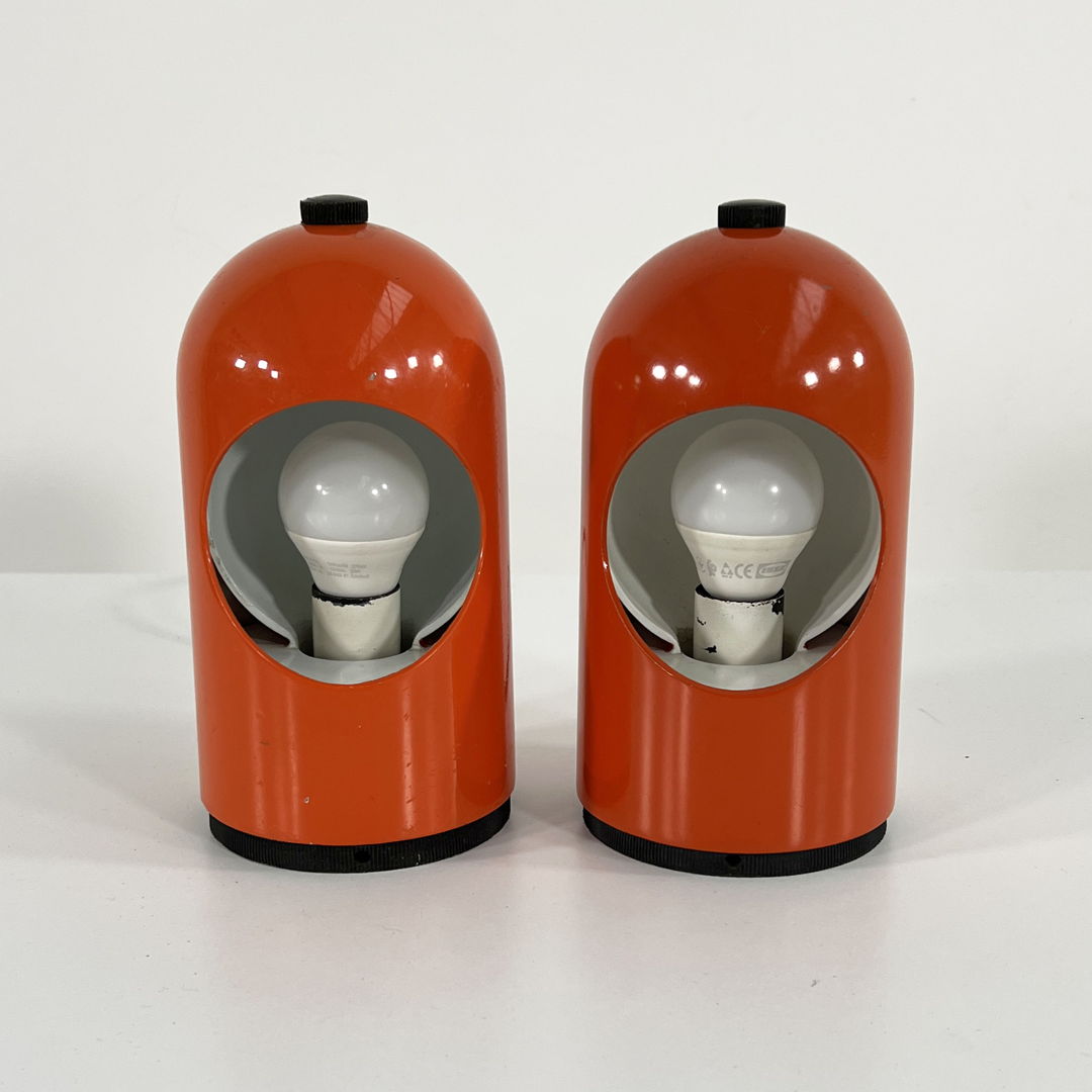 Pair of Coral Selene Table Lamp from ABM, 1960s