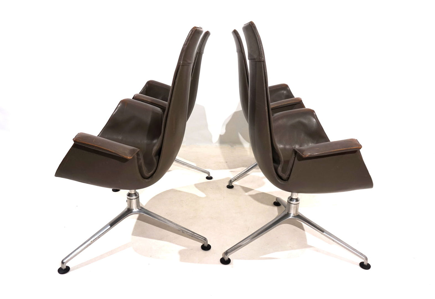 Set of 4 Kill International FK6725 leather chairs by Fabricius & Kastholm