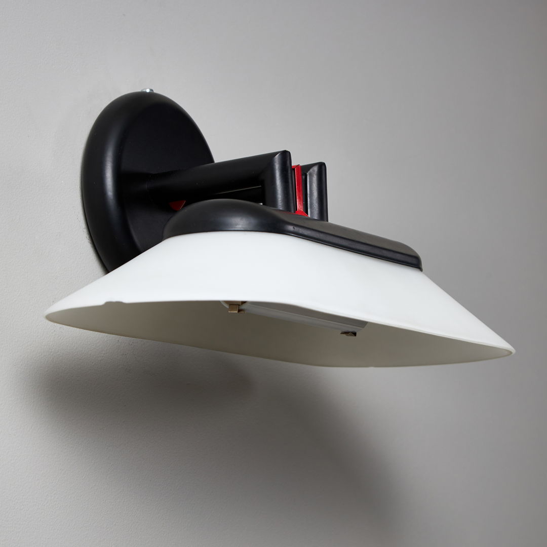 Postmodern Wall Lamp With Red Accent