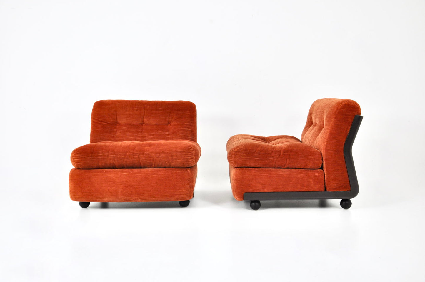 Amanta Lounge chairs by Mario Bellini for B&B Italia, 1970s, set of 2