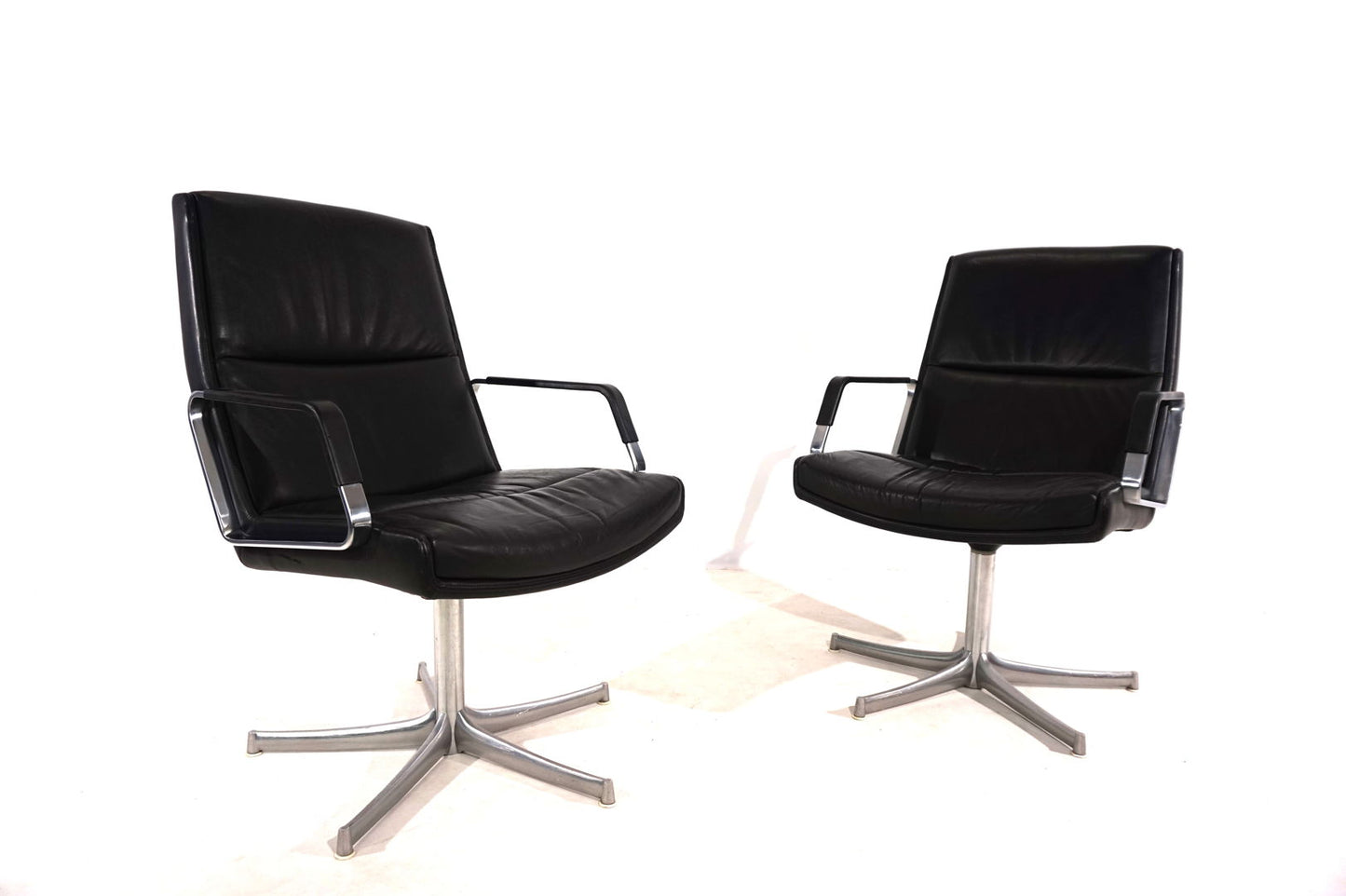 Set of 2 FK711 office chairs by Preben Fabricius/Jørgen Kastholm for Walter Knoll